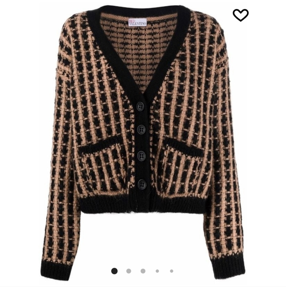 RED Valentino V-neck woven cardigan - Picture 2 of 12